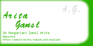 arita gansl business card